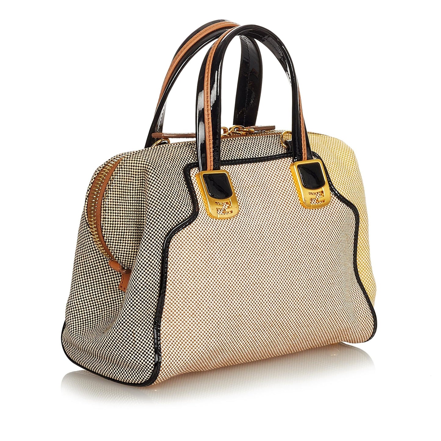 Fendi Colorblock Canvas Chameleon Handbag (24876)