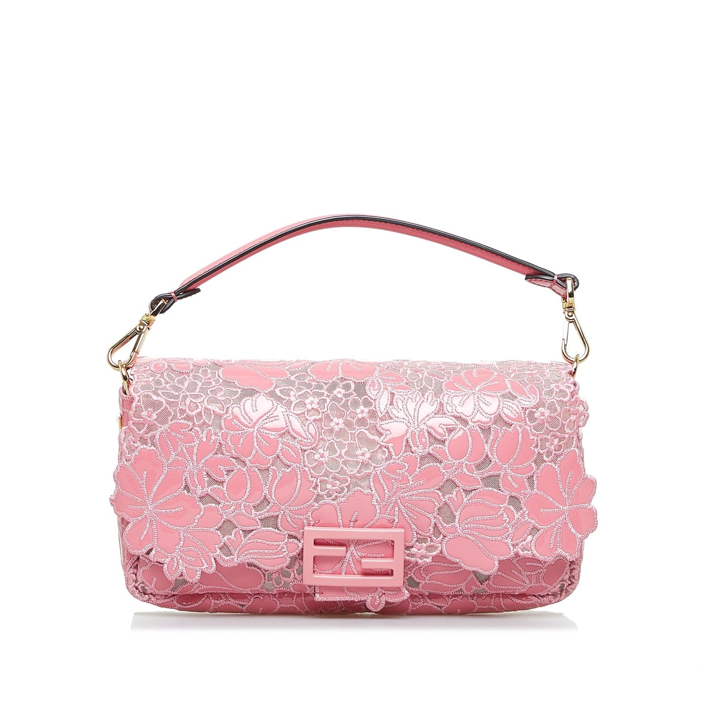 Fendi Embroidered Lace Baguette (PcQc93)