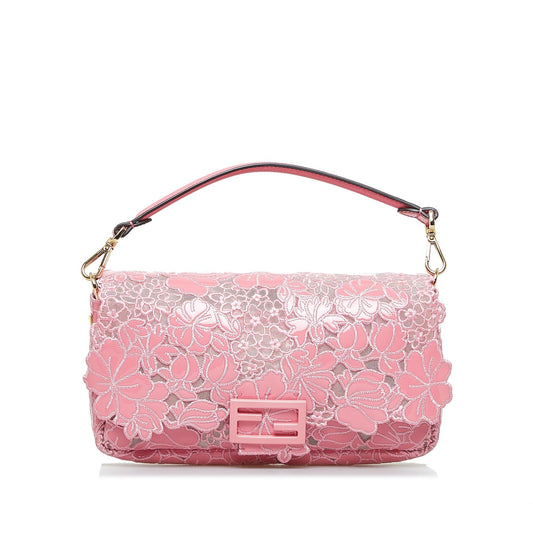 Fendi Embroidered Lace Baguette (PcQc93)