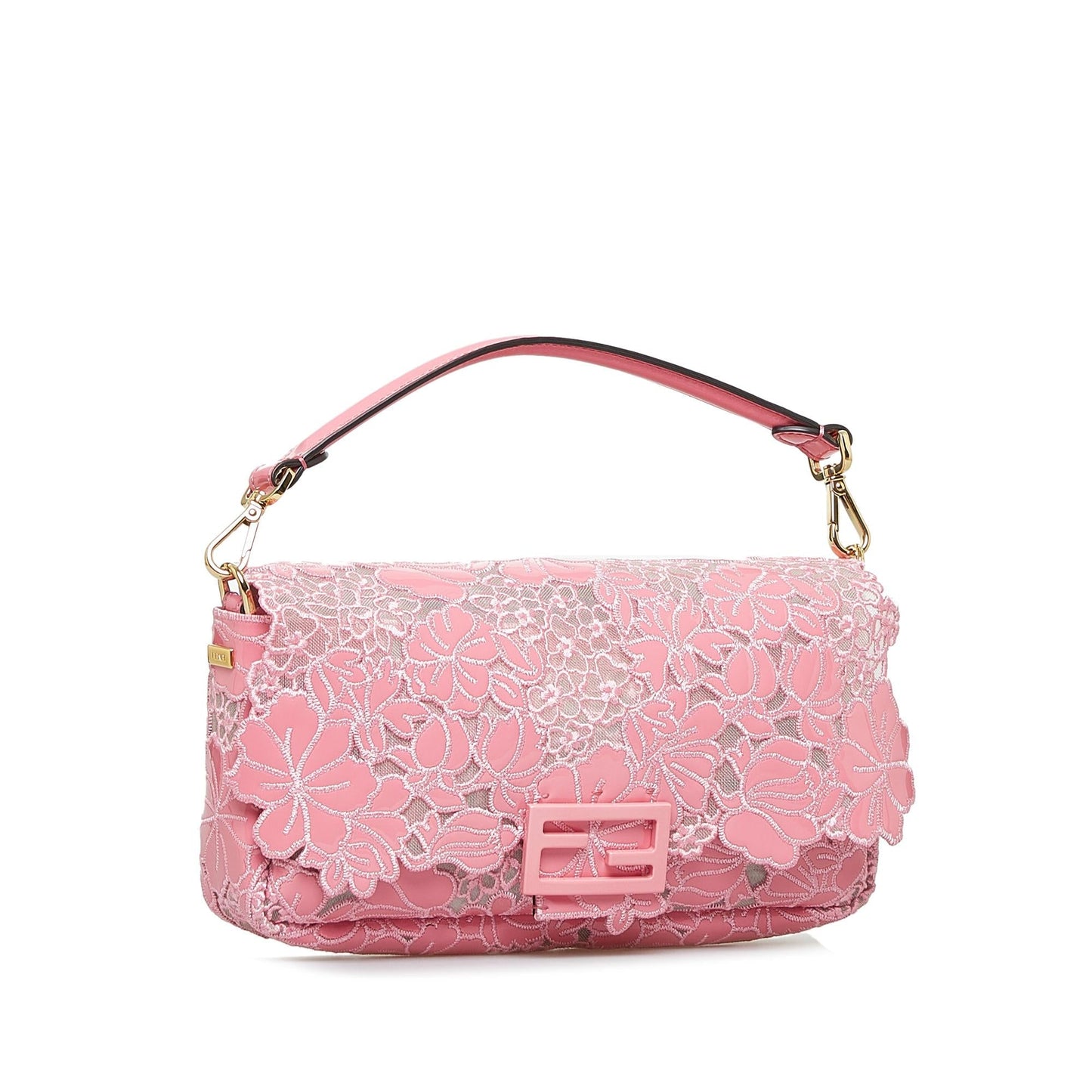 Fendi Embroidered Lace Baguette (PcQc93)