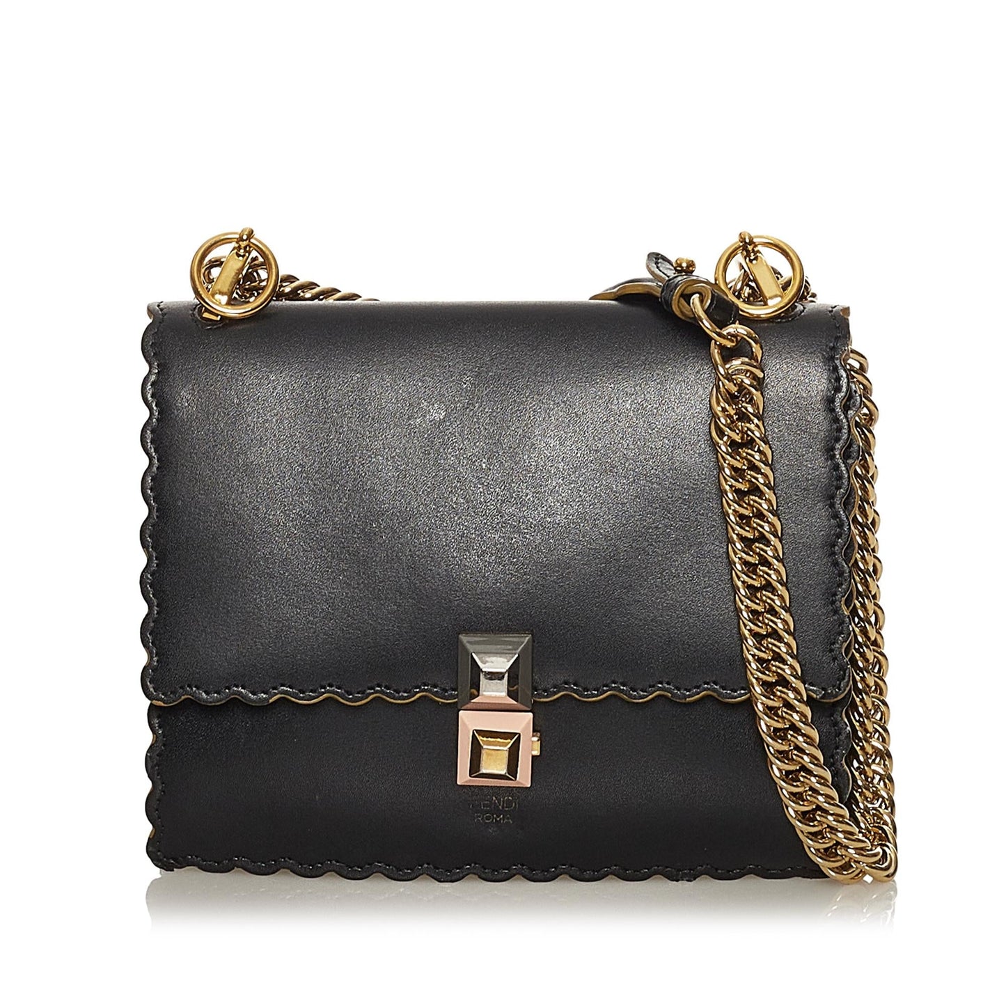 Fendi Kan I Leather Crossbody Bag (iQHi8R)