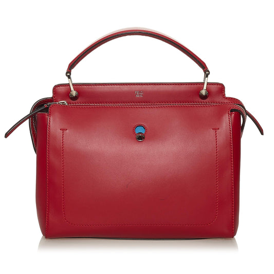 Fendi Large DotCom Leather Satchel (eJmOzi)