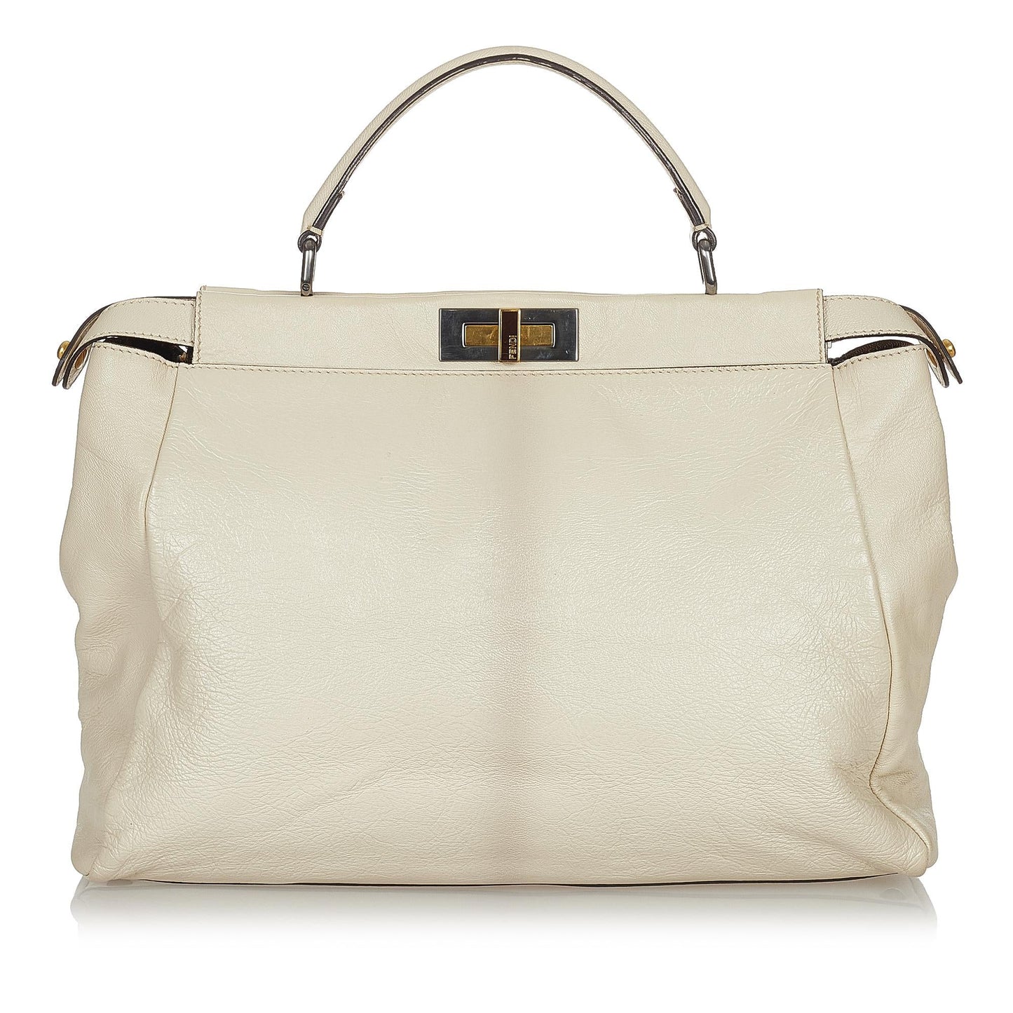 Fendi Large Peekaboo Leather Satchel (usPpvT)
