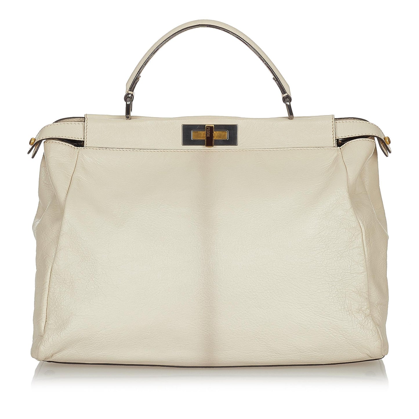 Fendi Large Peekaboo Leather Satchel (usPpvT)