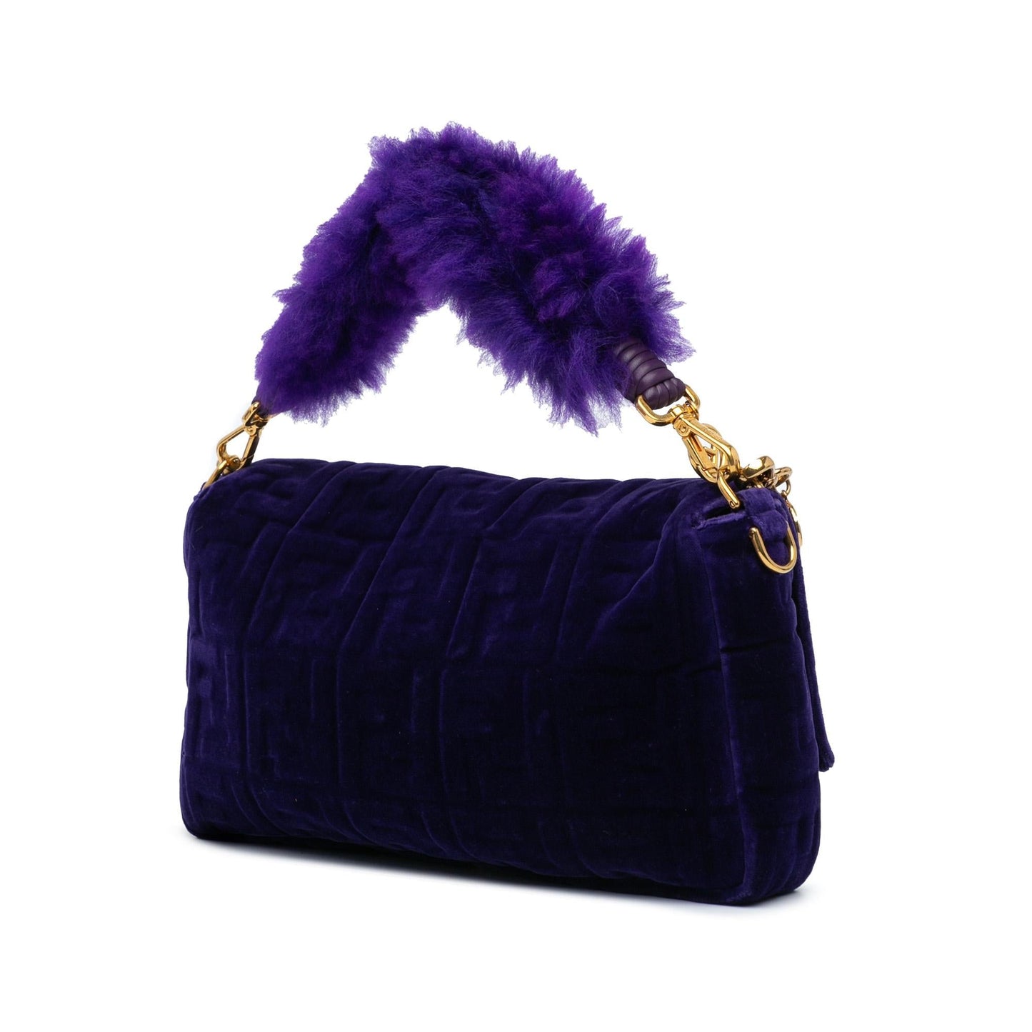 Fendi Large Zucca Embossed Velvet Baguette Satchel (wQF0dG)