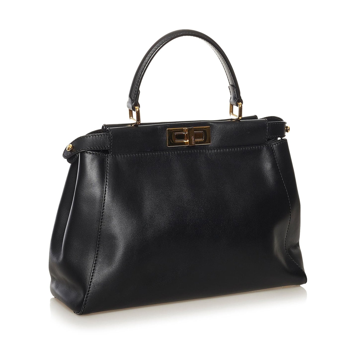 Fendi Medium Peekaboo Leather Satchel (34345)