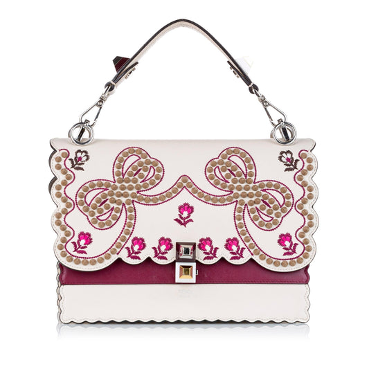 Fendi Mini Kan I Leather Satchel (21674)