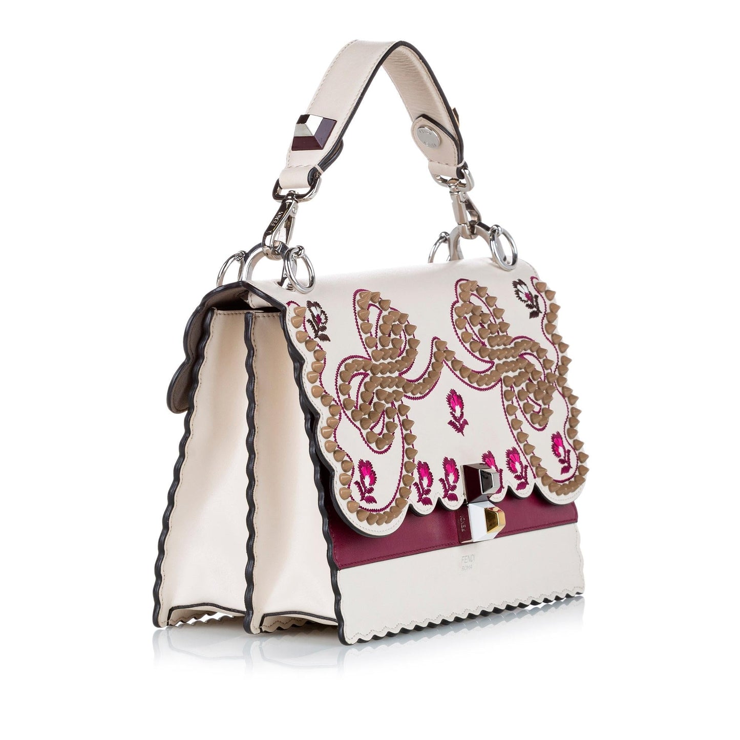 Fendi Mini Kan I Leather Satchel (32465)