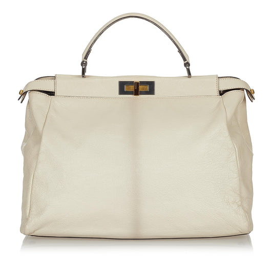 Fendi Peekaboo Leather Satchel (26729)
