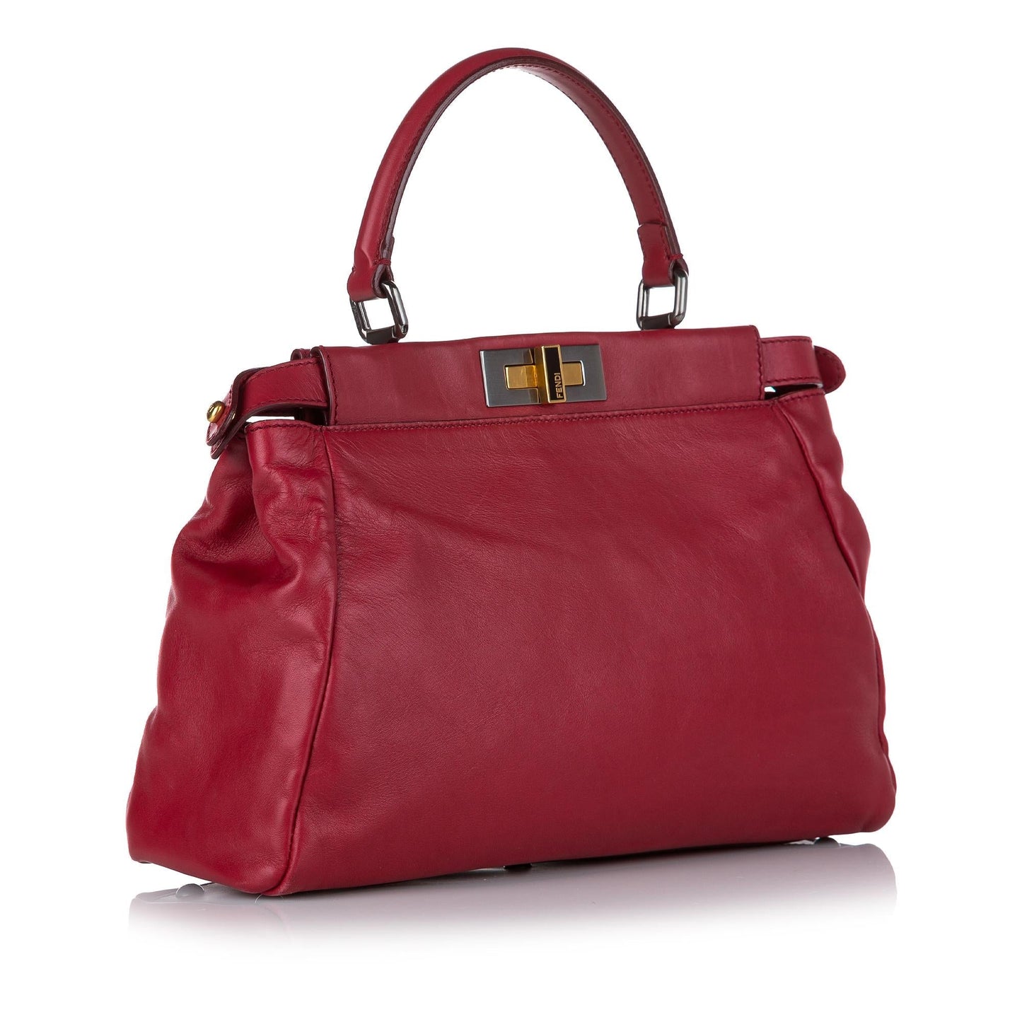 Fendi Peekaboo Leather Satchel (32461)