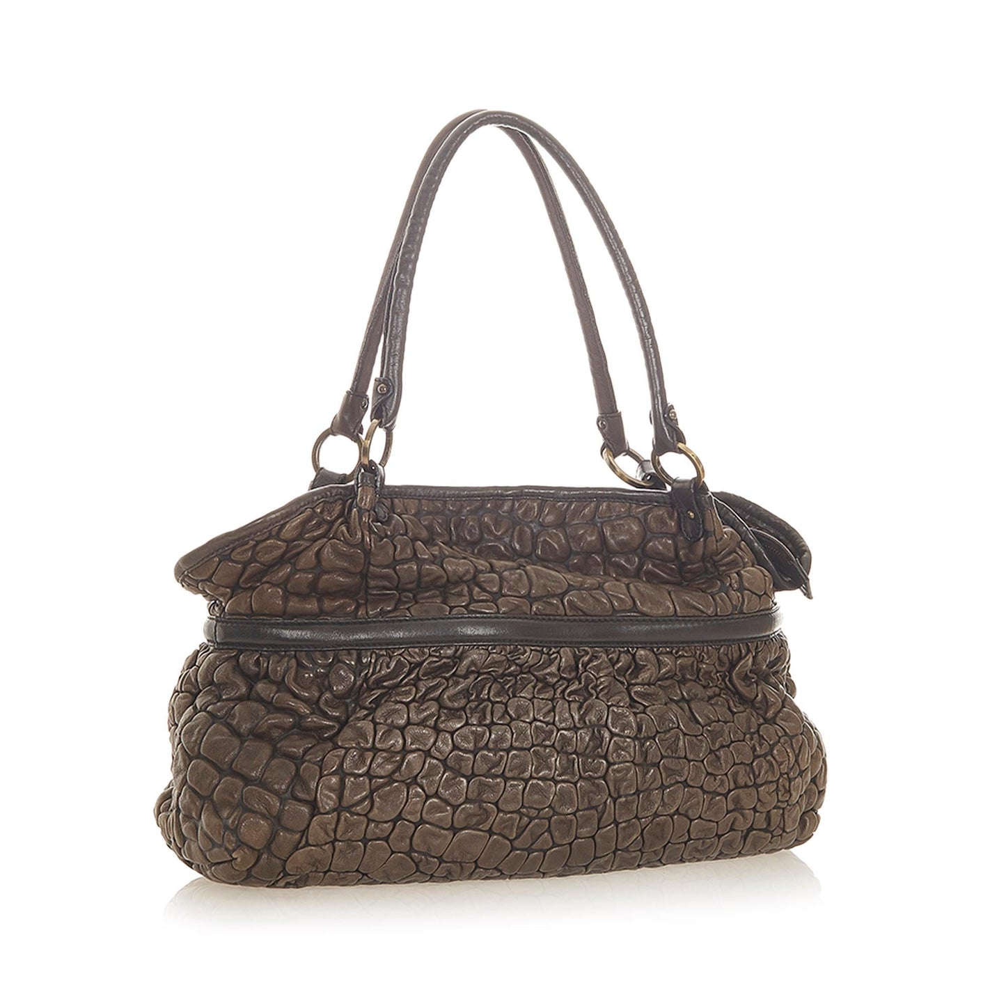 Fendi Puckered Bubble Leather Chef Shoulder Bag (32371)