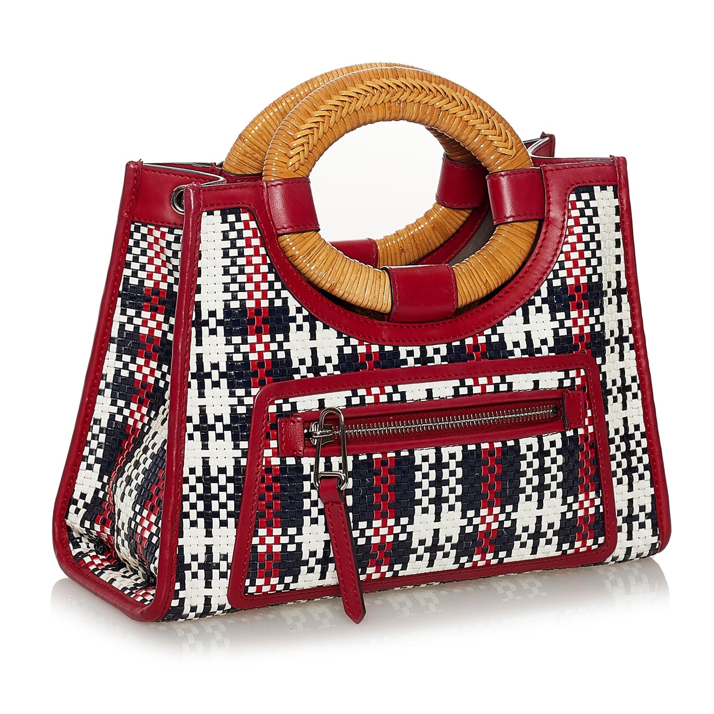 Fendi Runaway Tartan Plaid Satchel (33225)