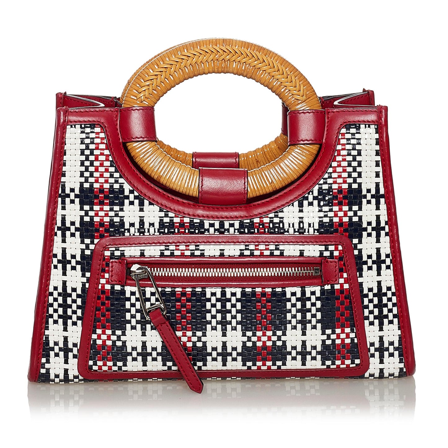 Fendi Runaway Tartan Plaid Satchel (37576)