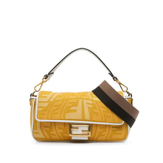 Fendi Sarah Coleman FF Canvas Fisheye  Baguette Satchel (jIeRtT)