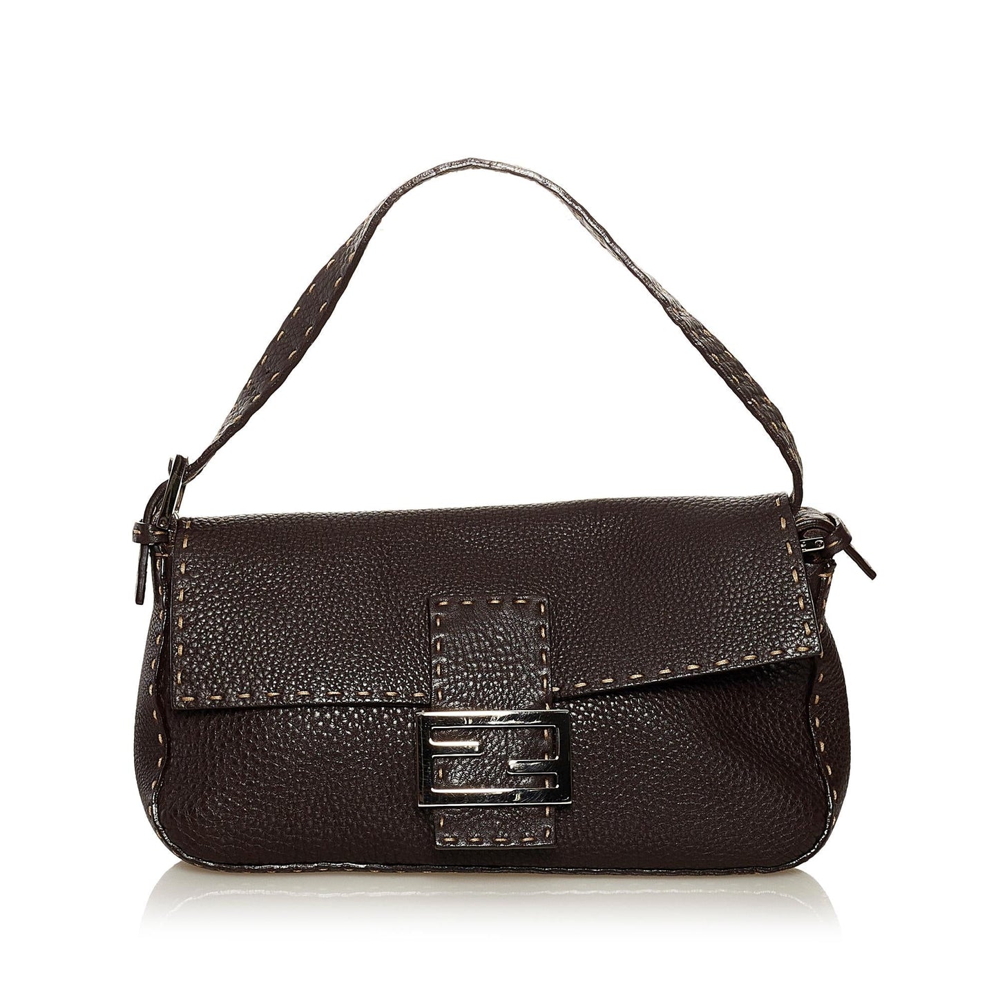 Fendi Selleria Leather Baguette (34890)