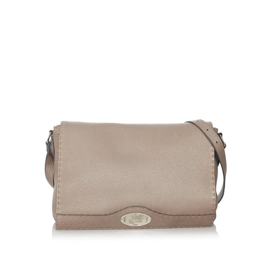 Fendi Selleria Leather Crossbody Bag (33789)