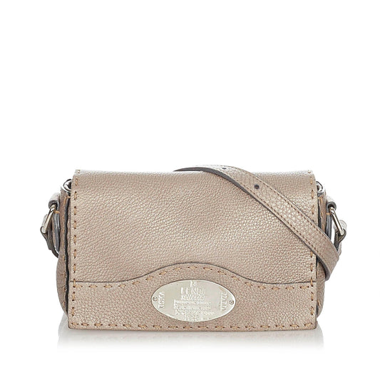 Fendi Selleria Leather Crossbody Bag (34026)