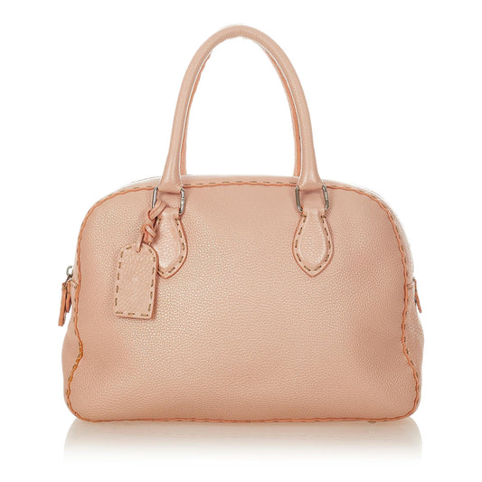 Fendi Selleria Leather Handbag (26621)
