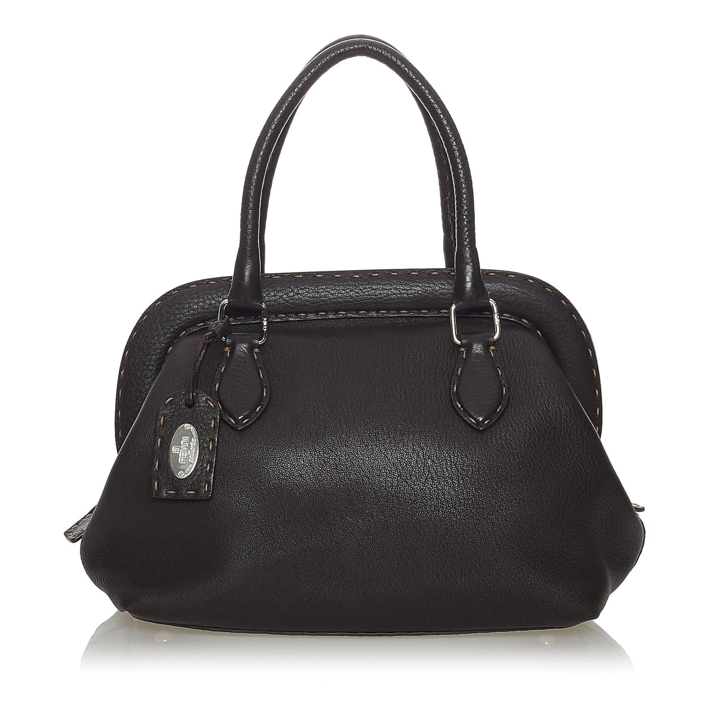 Fendi Selleria Leather Handbag (28118)