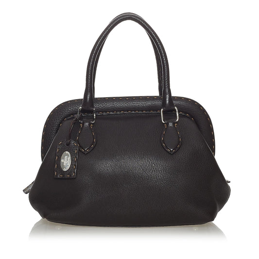 Fendi Selleria Leather Handbag (28118)