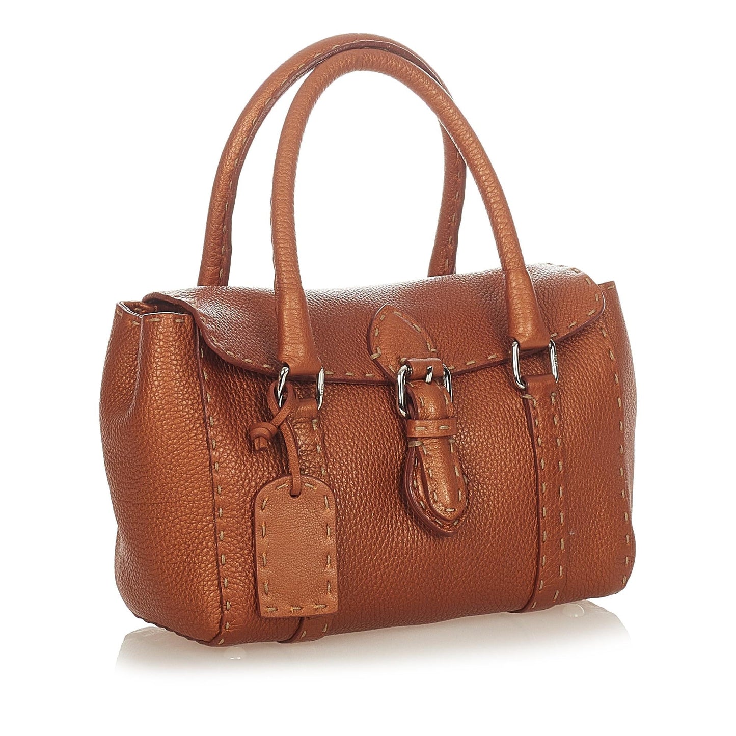 Fendi Selleria Linda Leather Handbag (26196)