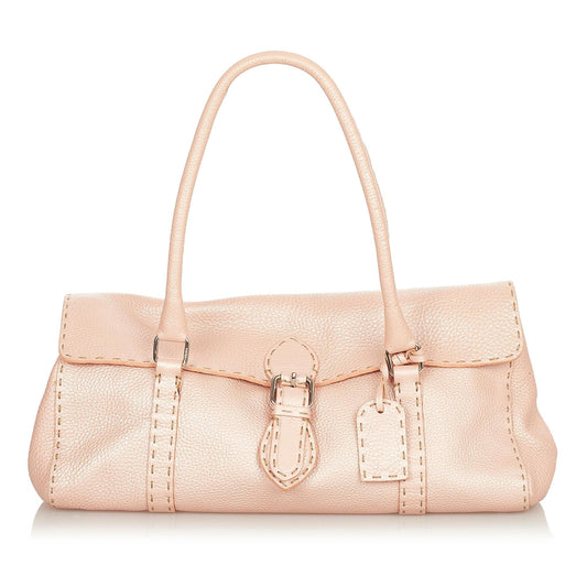 Fendi Selleria Linda Leather Shoulder Bag (24875)