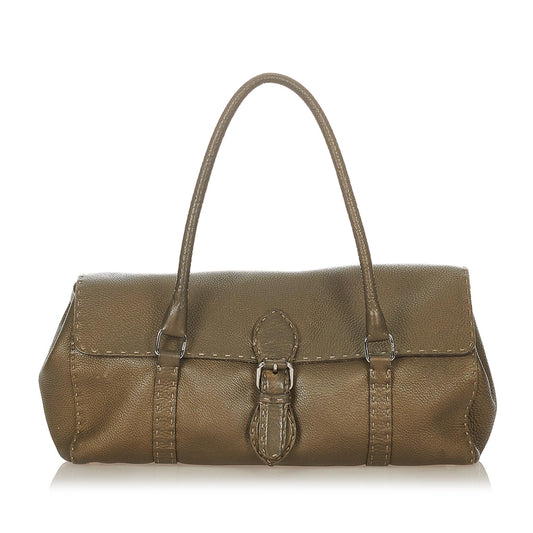 Fendi Selleria Linda Leather Shoulder Bag (31877)