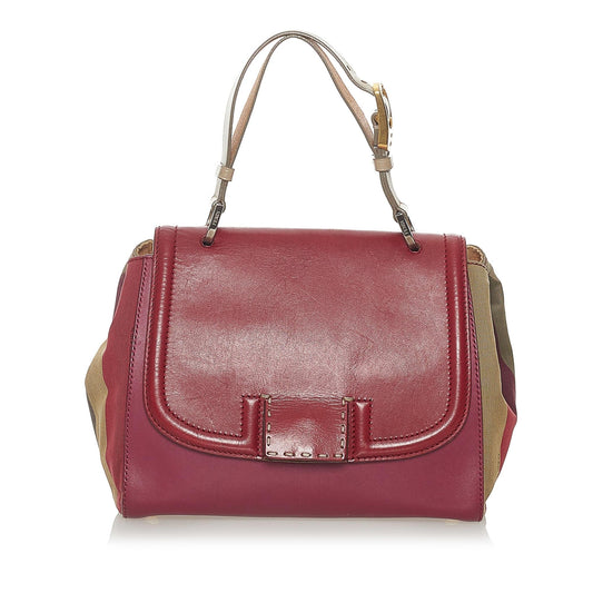 Fendi Silvana Leather Satchel (28121)