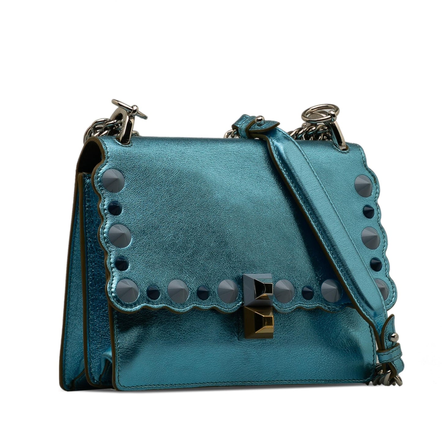 Fendi Studded Scalloped Kan I Crossbody (CeGCcL)