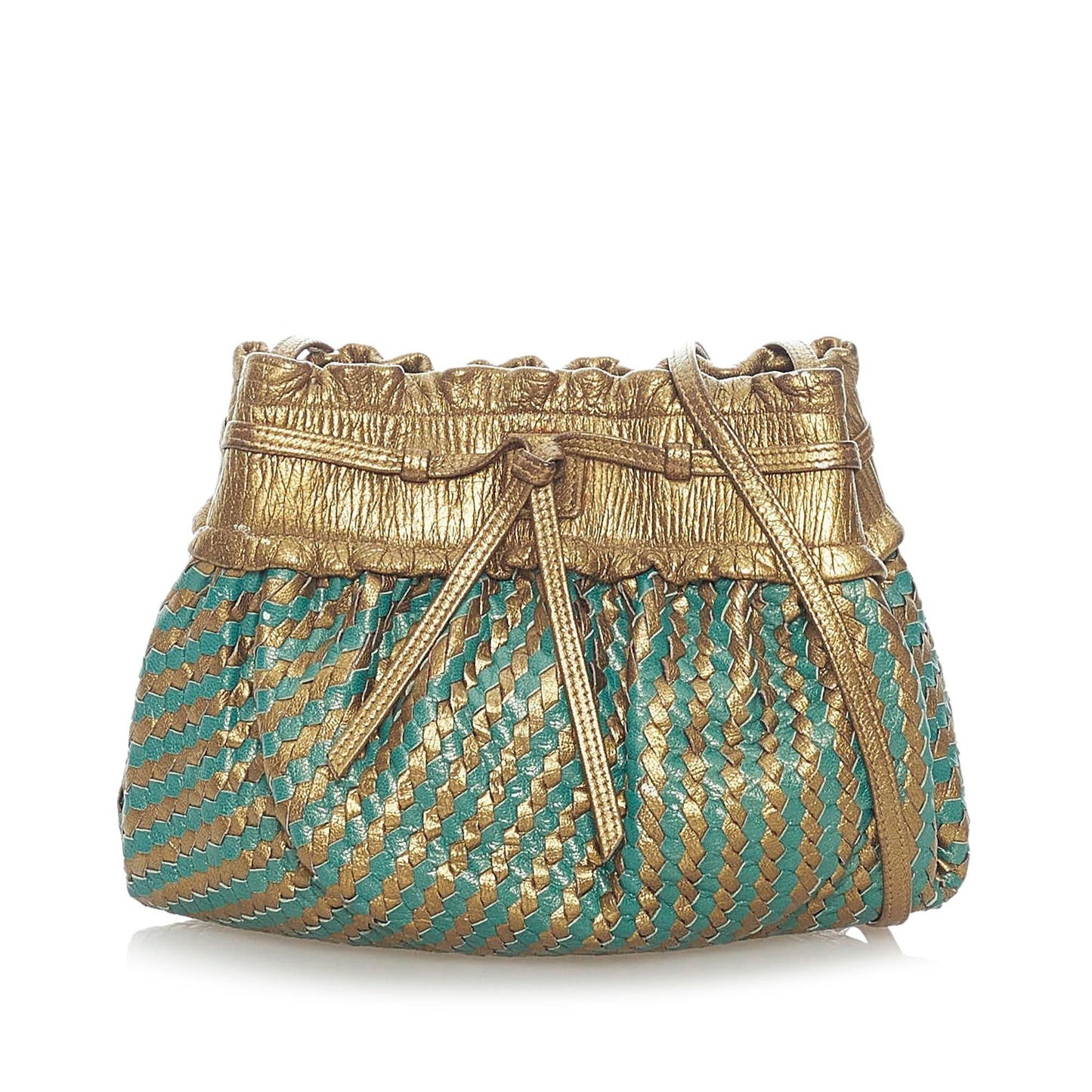 Fendi Woven Leather Bucket Bag (33268)