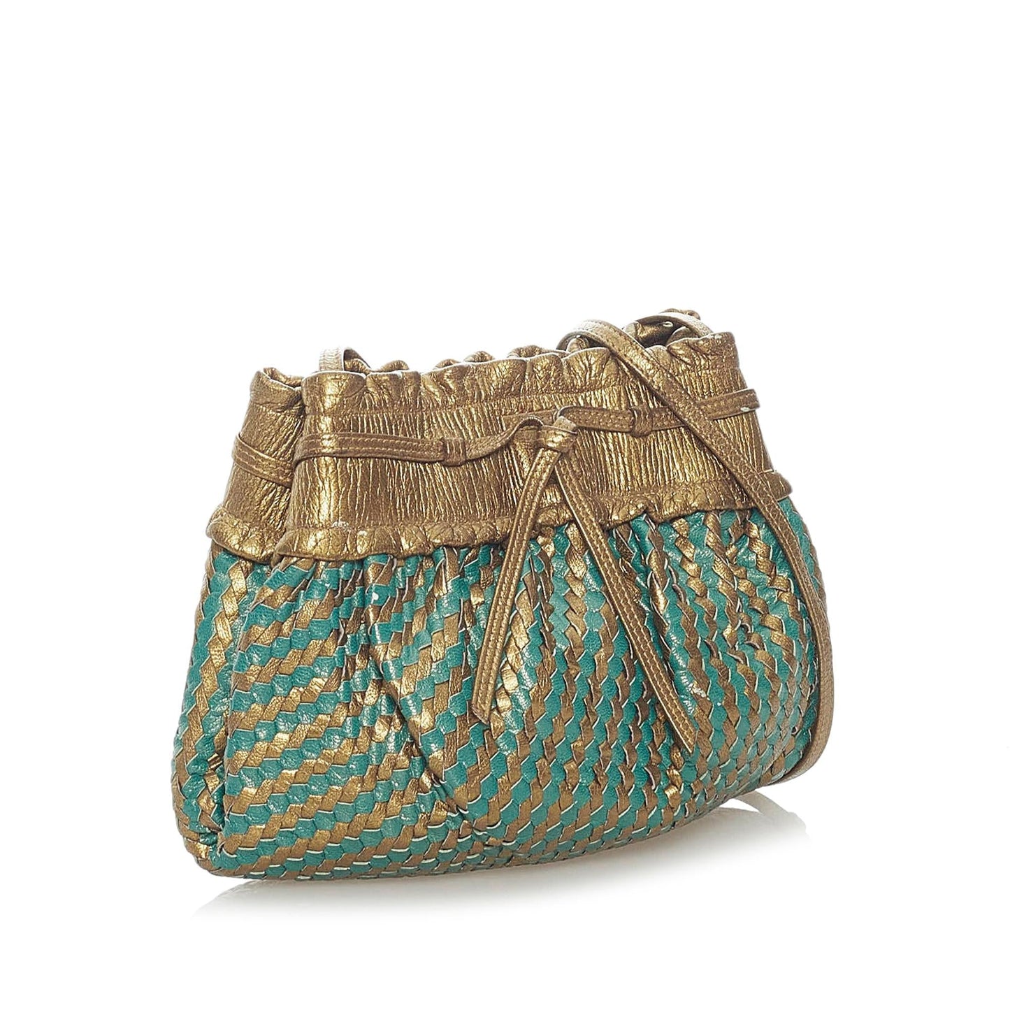 Fendi Woven Leather Bucket Bag (33268)