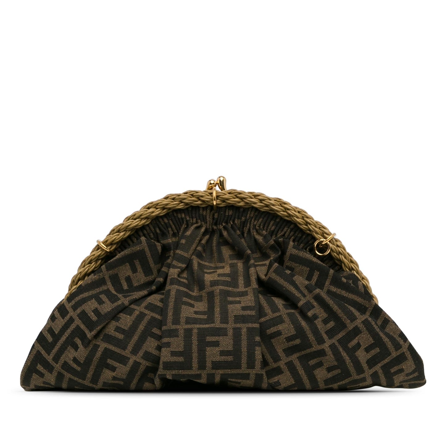Fendi Zucca Canvas Shell Clutch (EBnBJ0)