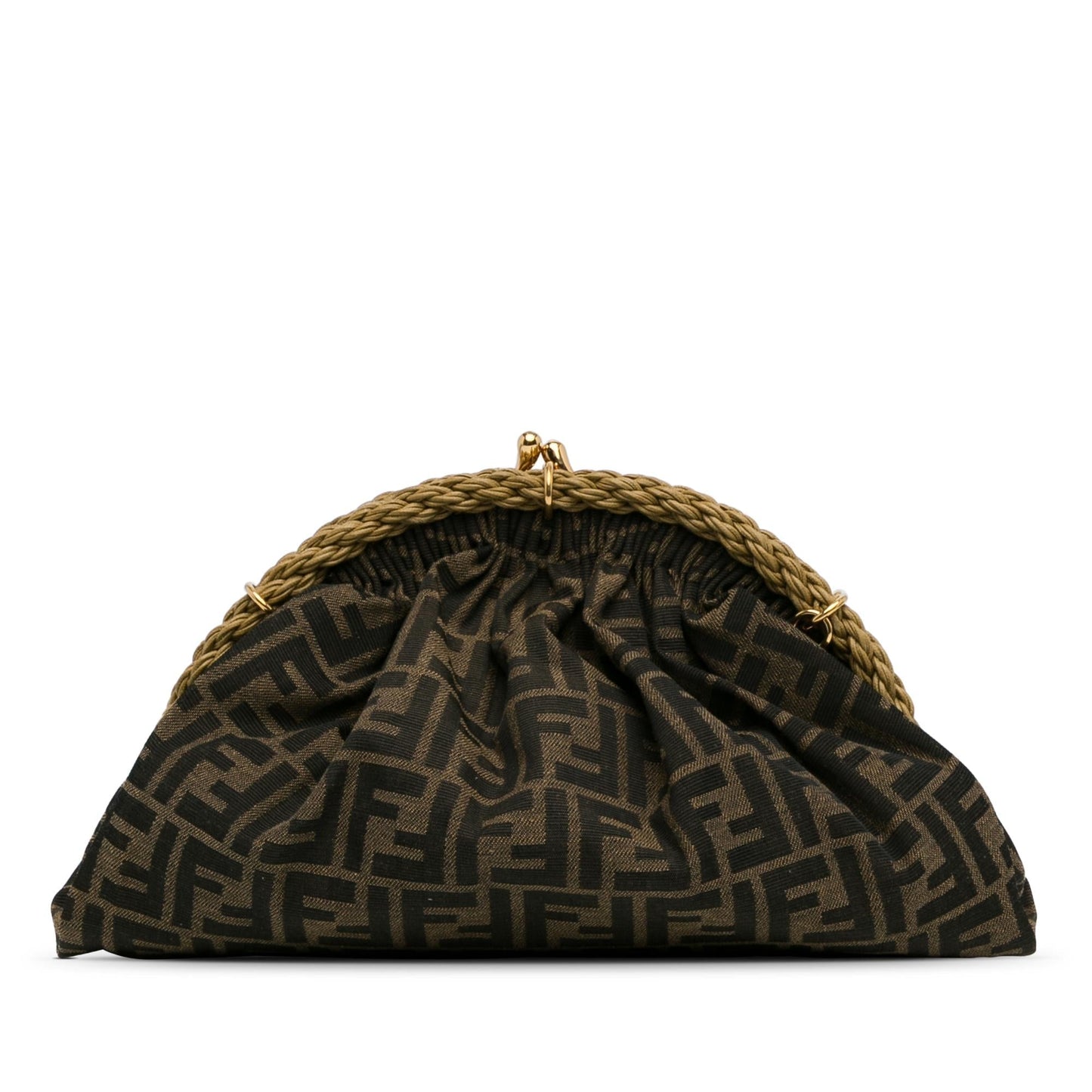 Fendi Zucca Canvas Shell Clutch (EBnBJ0)