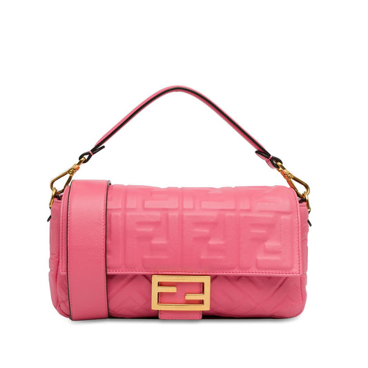 Fendi Zucca Embossed Baguette Satchel (dNovMe)