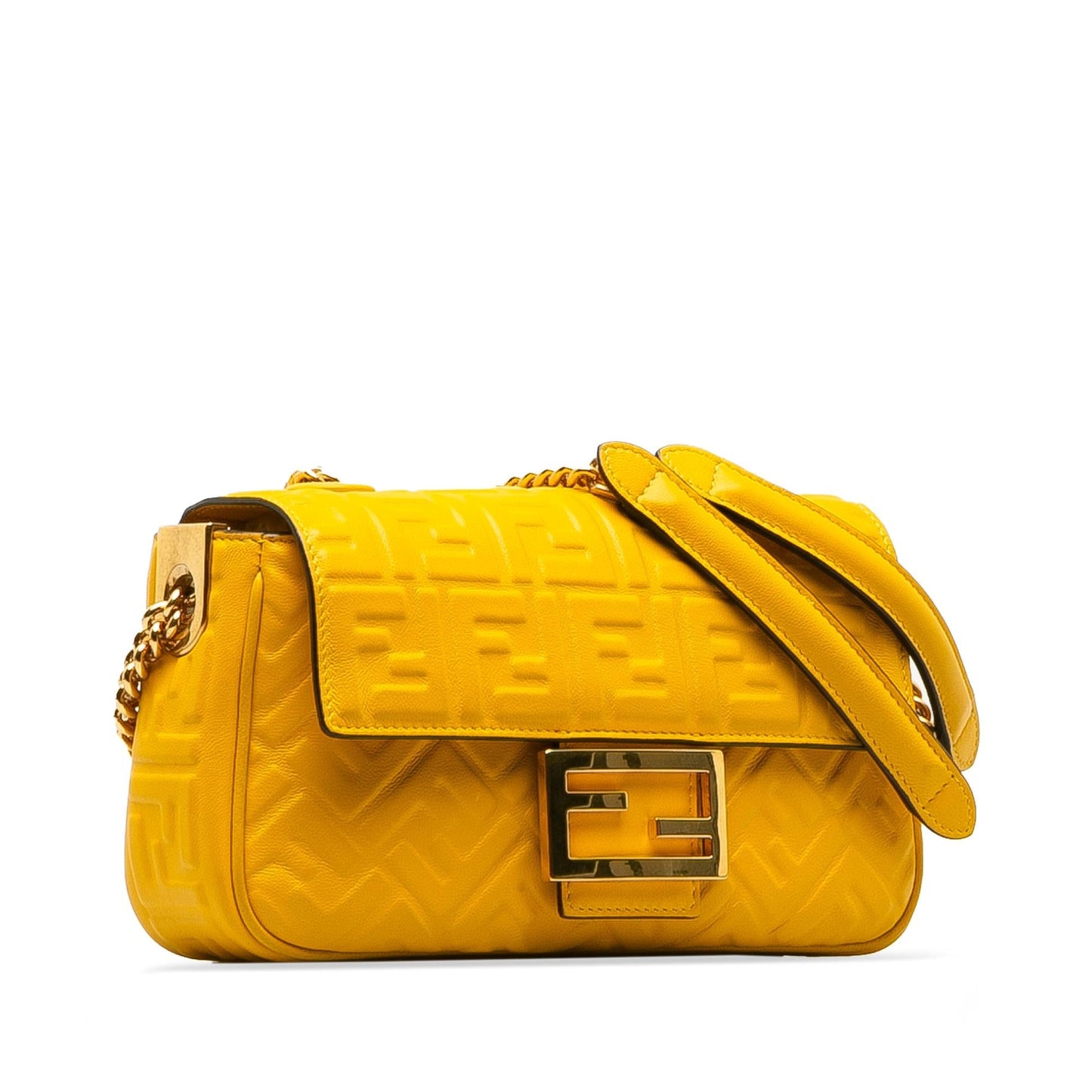 Fendi Zucca Embossed Chain Midi Baguette (eLWxI9)