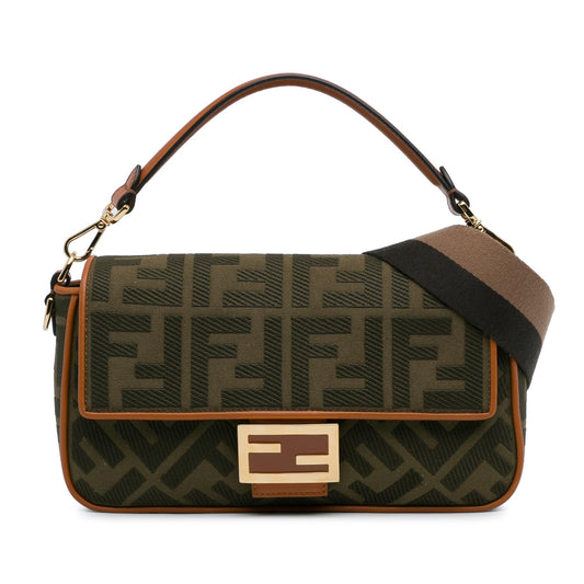 Fendi Zucca Embroidered Baguette Satchel (DLYg5k)