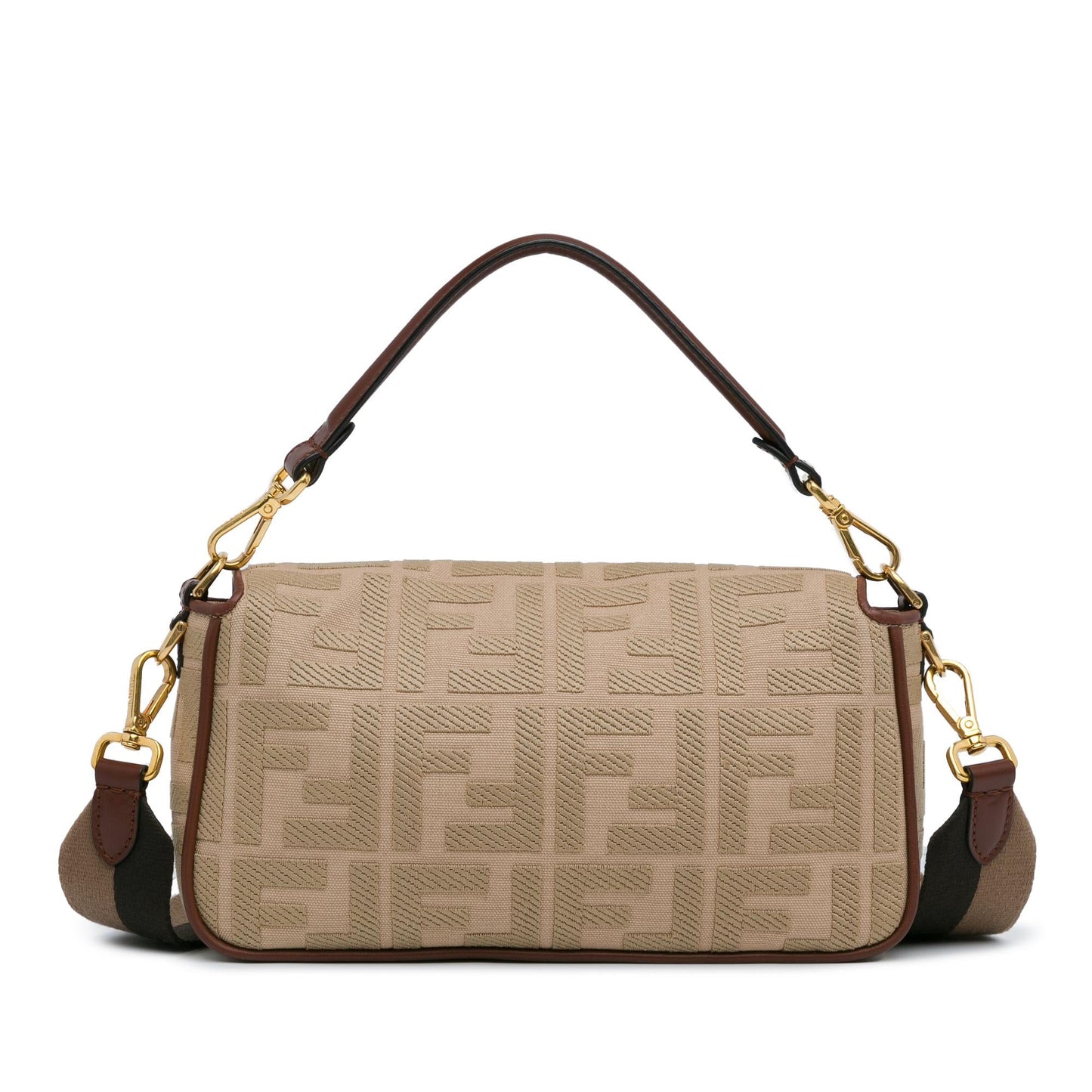 Fendi Zucca Embroidered Canvas Baguette Satchel (62z4Da)