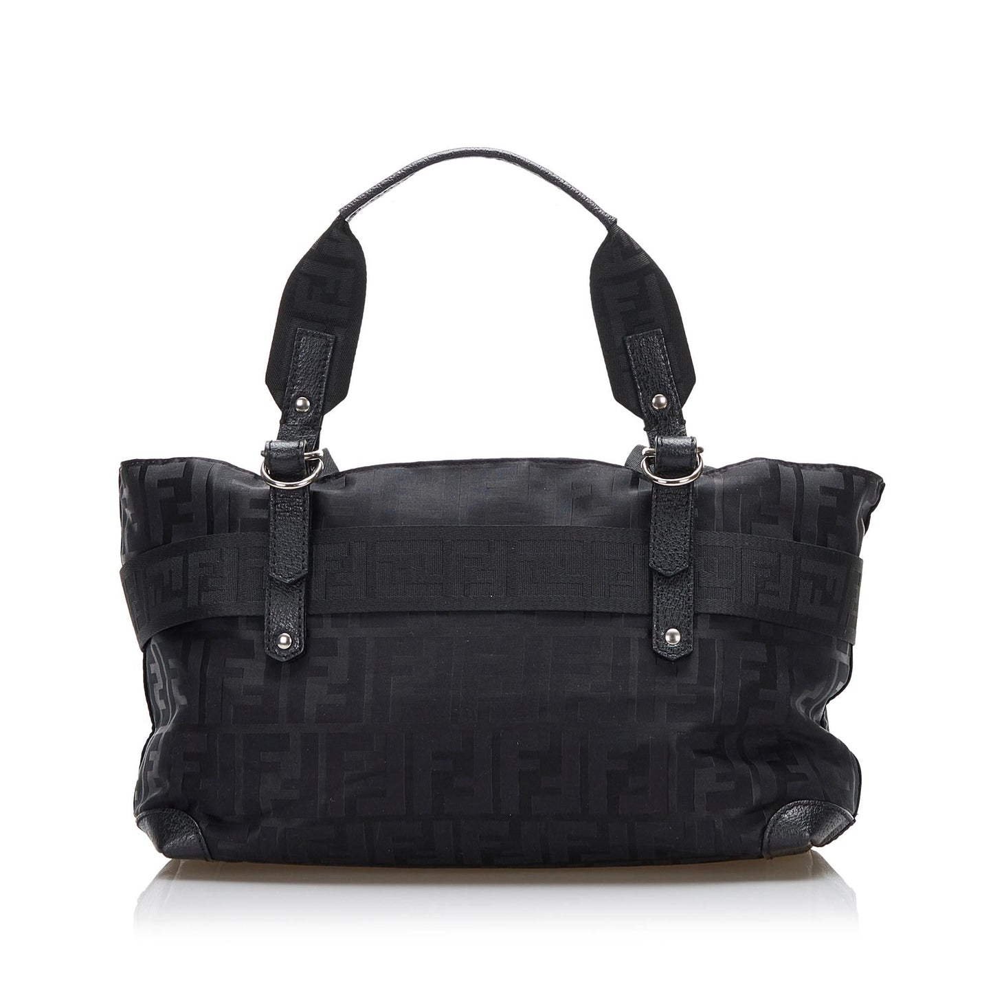 Fendi Zucca Nylon Zip Code Handbag (y6NeOn)
