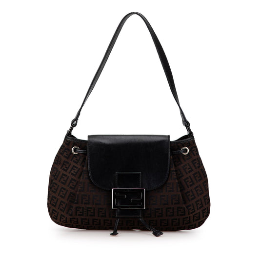 Fendi Zucchino Canvas Flap Shoulder Bag (lKn300)