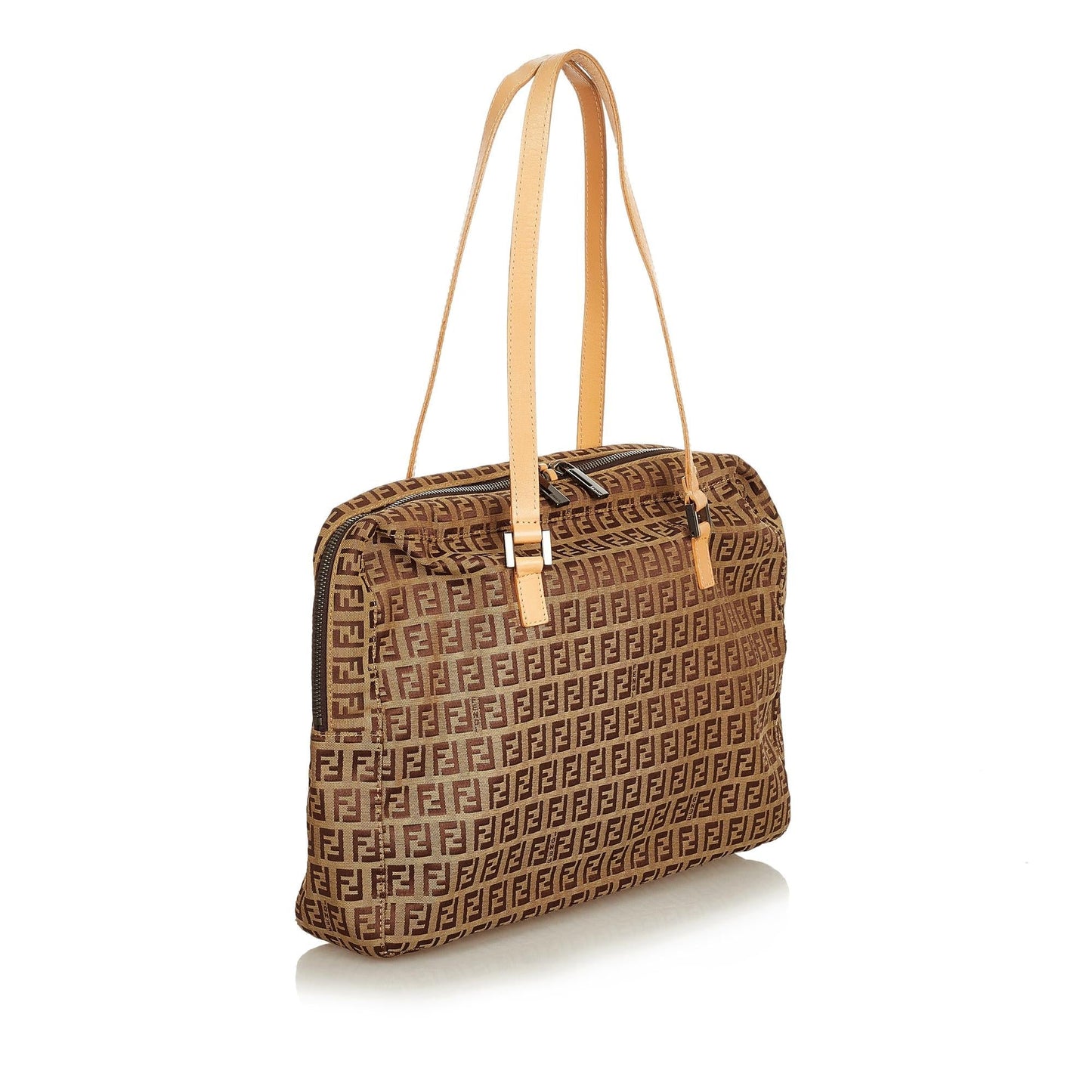 Fendi Zucchino Canvas Shoulder Bag (25645)