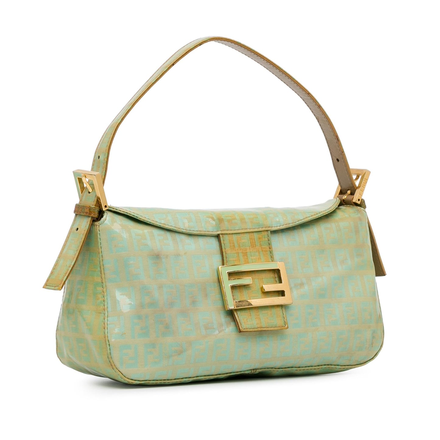 Fendi Zucchino Crystal Double Flap Shoulder Bag (OsinNf)