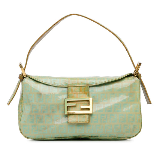 Fendi Zucchino Crystal Double Flap Shoulder Bag (mrDrwo)