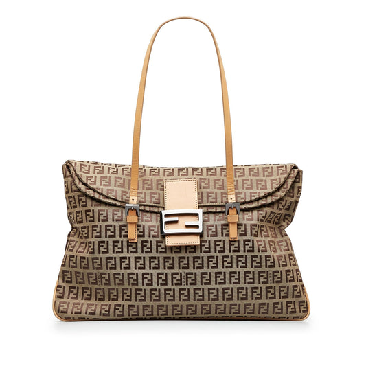 Fendi Zucchino Double Flap Tote (wgkC7B)