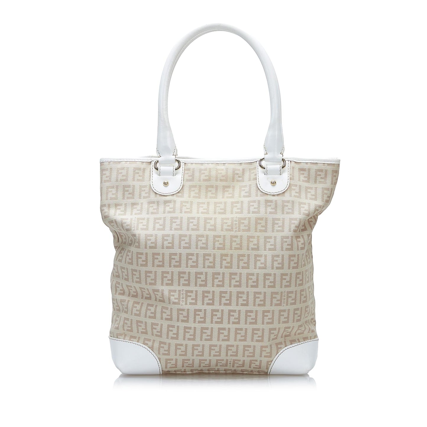 Fendi Zucchino Leather Trimmed Tote (LoktiJ)
