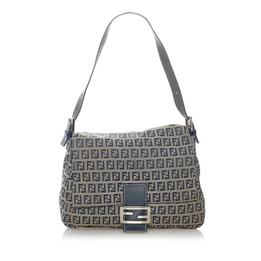 Fendi Zucchino Mamma Forever Canvas Shoulder Bag (32862)