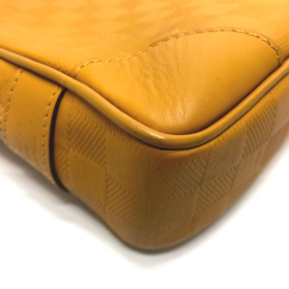 LOUIS VUITTON Business bag N41218 Damier Anfini Leather Yellow type Anfini Handbag Women