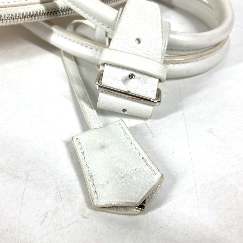 LOUIS VUITTON Handbag M40699 Nylon / leather white Transparent Monogram Lockit Women