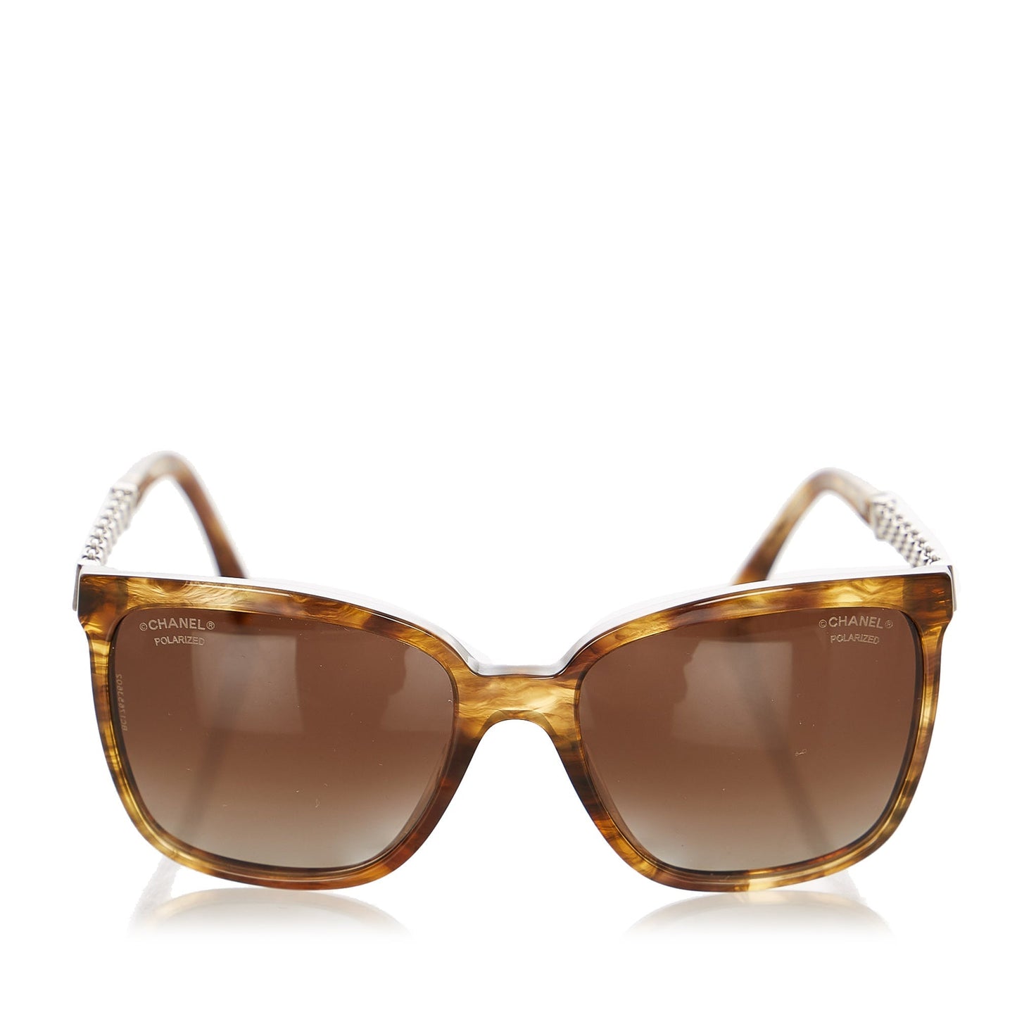 Chanel Round Tinted Sunglasses Brown