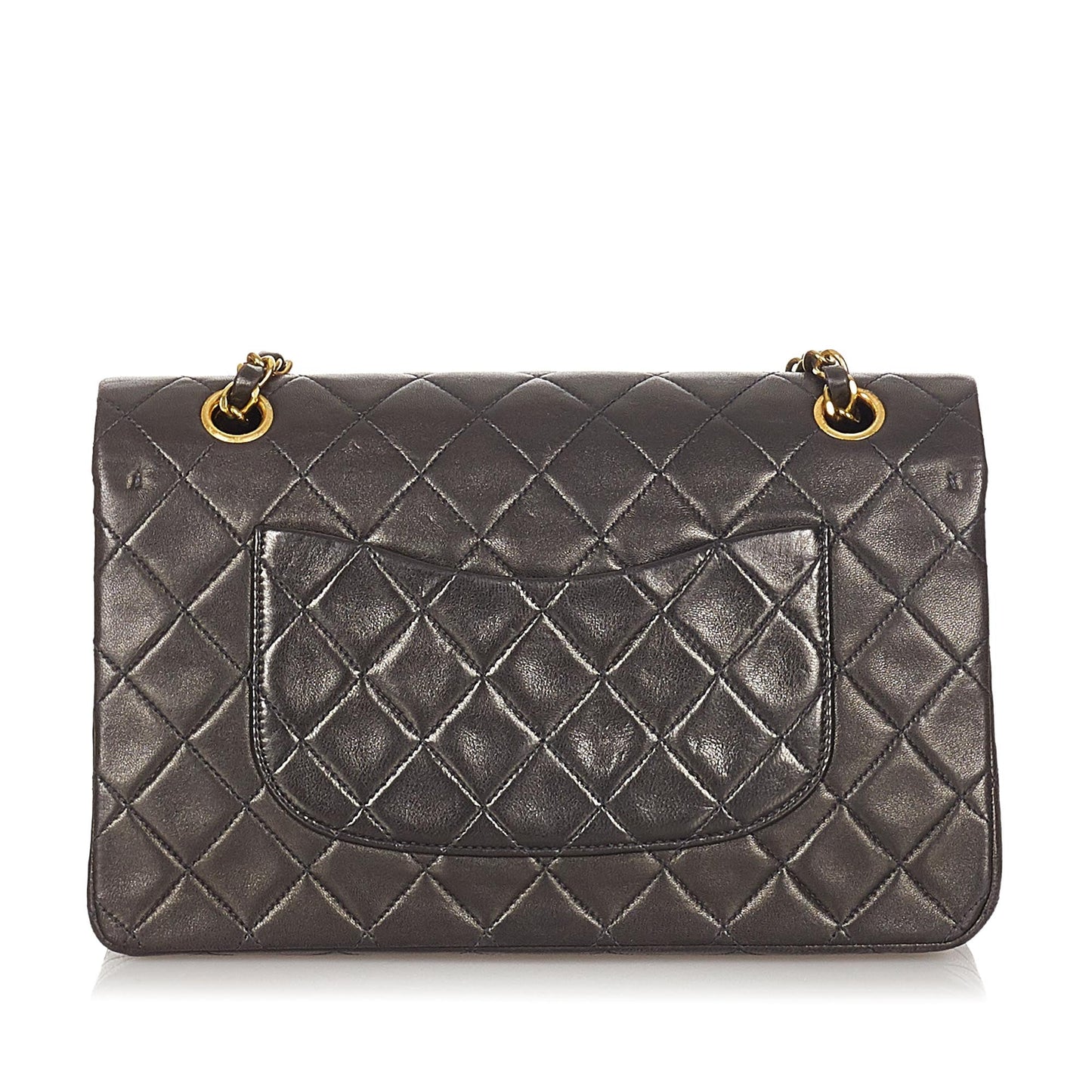 Chanel CC Matelasse Lambskin Flap Bag Black