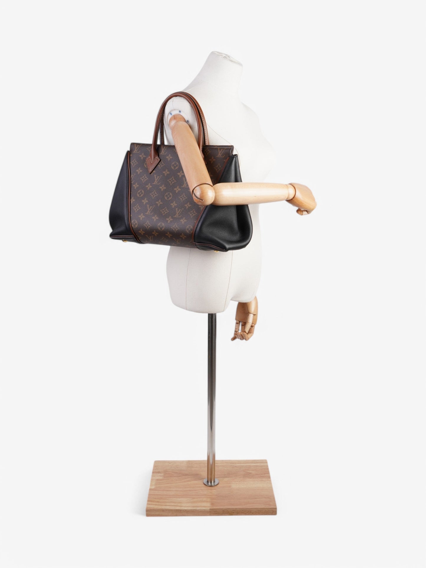 Louis Vuitton W Tote Monogram / Black Coated Canvas PM